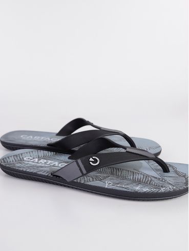 Chinelo Cartago Masculino Preto/Cinza