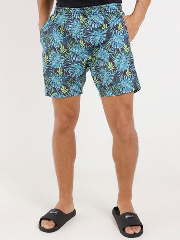 Short Estampado Full Surf Masculino Preto