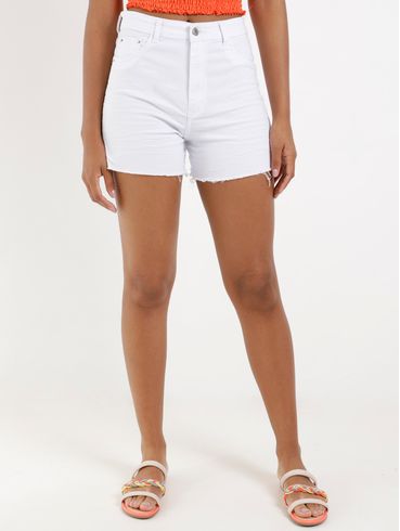 Short Sarja Feminino Branco