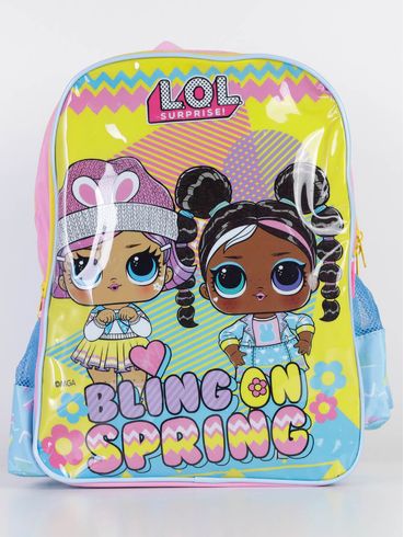 Mochila Escolar LOL Infantil Para Menina - Azul