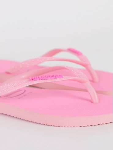 Chinelo Havaianas Slim Glitter Neon Feminino Rosa