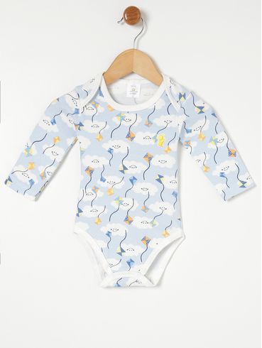 Body Infantil Para Bebê - Azul Claro