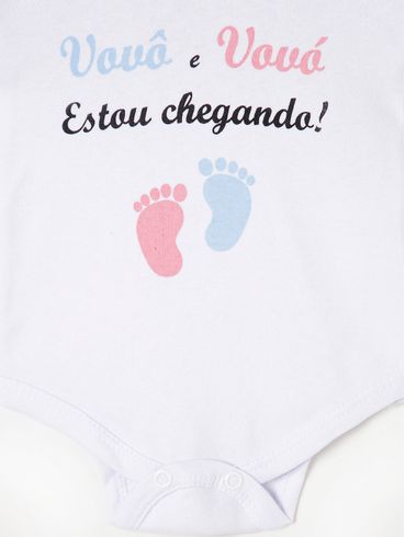 Body Manga Longa Infantil Para Bebê- Branco