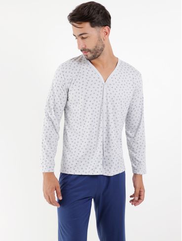 Pijama Longo Masculino Azul Marinho