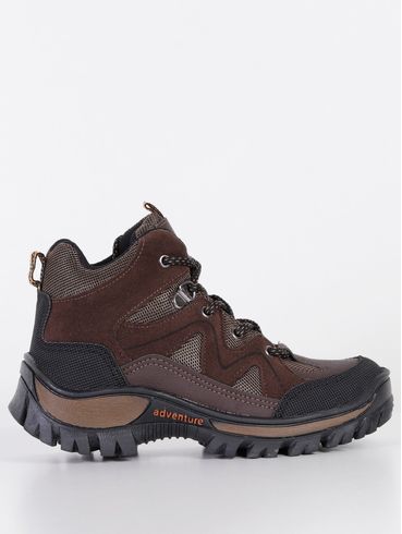 Bota Coturno Infantil Para Menino - Marrom