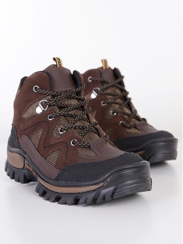 Bota Coturno Infantil Para Menino - Marrom