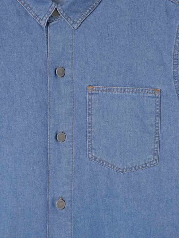 Camisa Jeans Vels Juvenil Para Menino - Azul