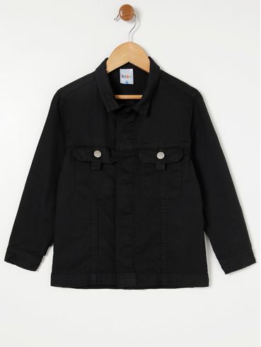 Camisa Manga Longa Kid+ Infantil Para Menino - Preto