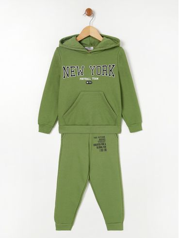 Conjunto Moletom Kid+ Infantil Para Menino - Verde