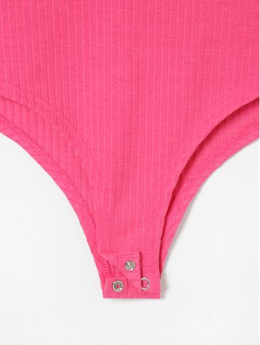 Body Manga Longa Vels Juvenil Para Menina - Rosa Pink