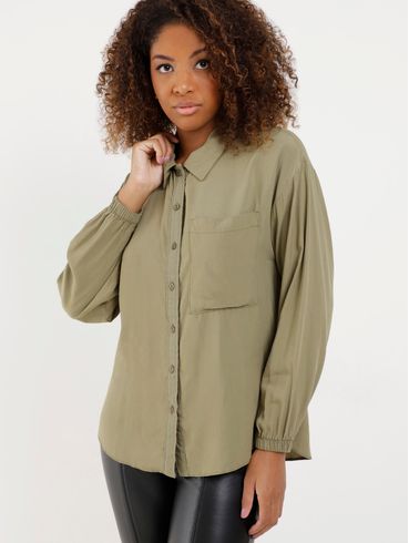 Camisa Manga Longa Feminina Verde
