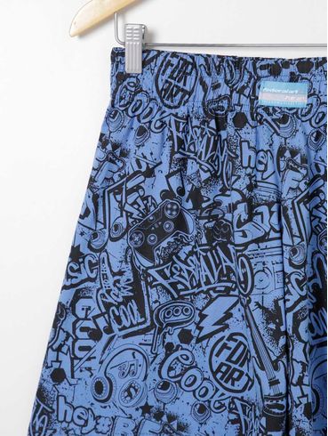 Cueca Samba Canção Federal Art Masculina Azul