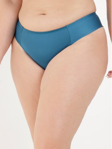 Calcinha de Biquíni Plus Size Feminina Azul