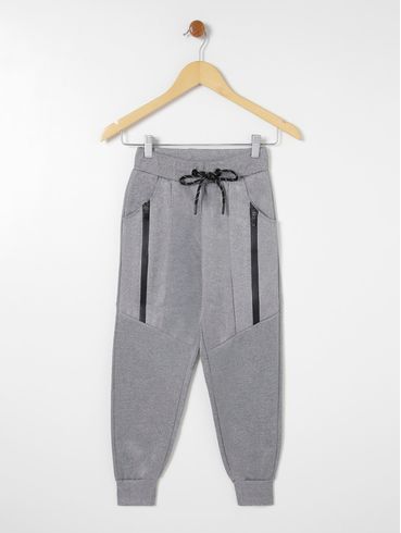 Calça Jogger Vels Juvenil Para Menino - Cinza