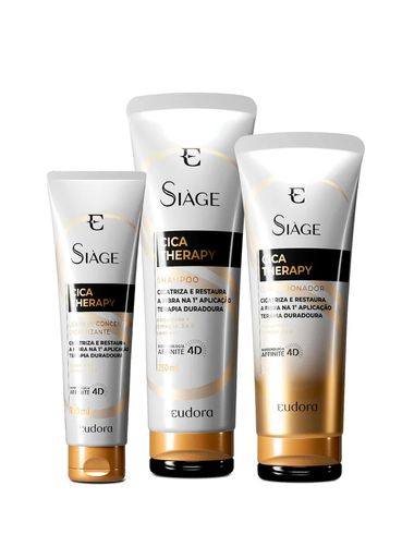 Kit Shampoo + Condicionador + Leave-In Cica-Therapy Siàge UNICA