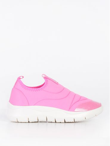 Slip On Juvenil Para Menina - Rosa Pink/Branco