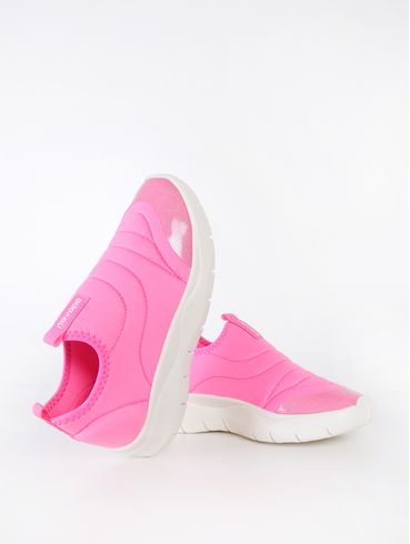 Slip On Juvenil Para Menina - Rosa Pink/Branco