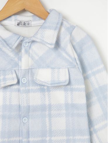 Camisa Soft Xadrez Flik Infantil Para Menino - Azul