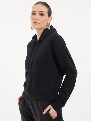 Moletom com Capuz Autentique Feminino Preto