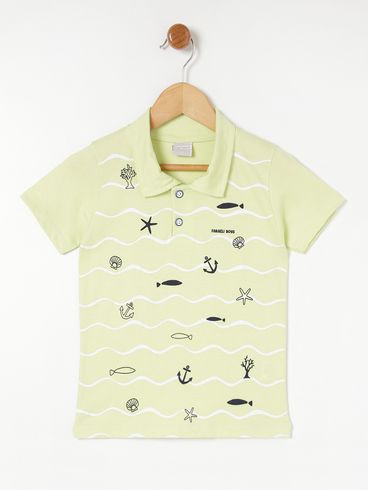 Polo Infantil Para Menino - Verde