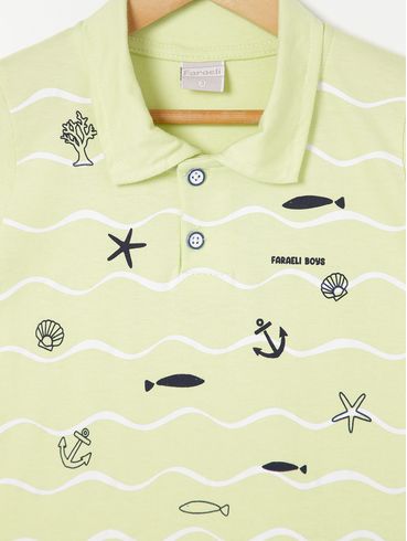 Polo Infantil Para Menino - Verde