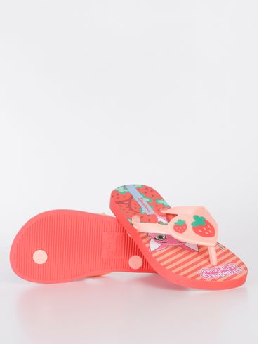 Chinelo Ipanema Moranguinho Infantil Para Menina - Vermelho/Rosa