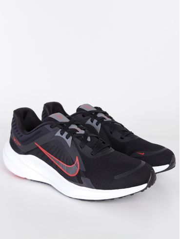 Tênis Esportivo Nike Quest 5 Masculino Preto/Vermelho