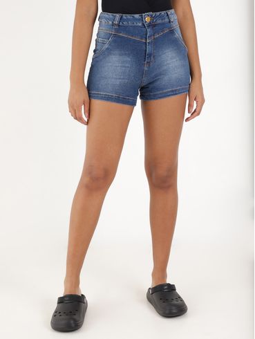 Short Jeans Feminino Azul