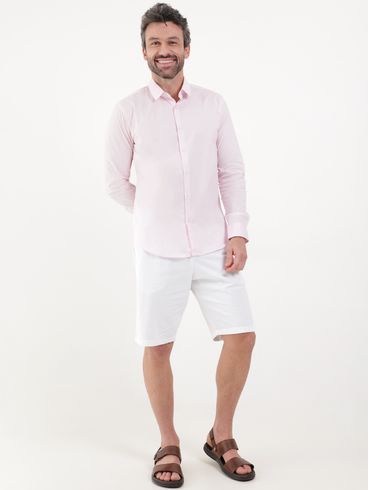 Camisa Manga Longa Masculina Rosa
