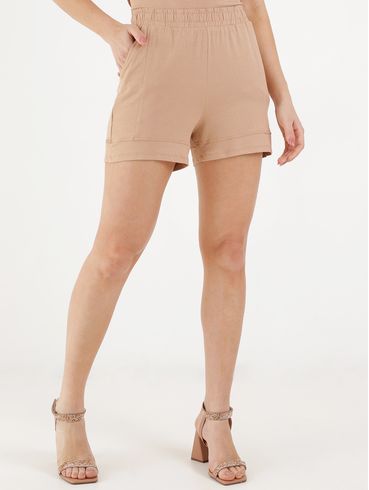 Short Autentique Feminino Bege