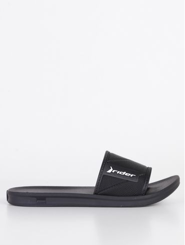 Chinelo Slide Rider Juvenil Para Menino - Preto/Branco