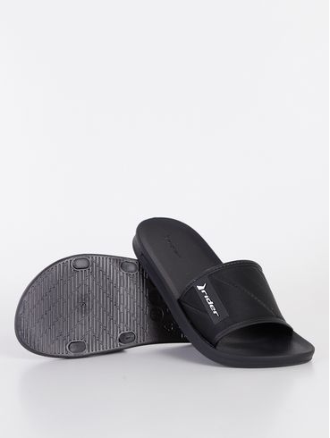 Chinelo Slide Rider Juvenil Para Menino - Preto/Branco