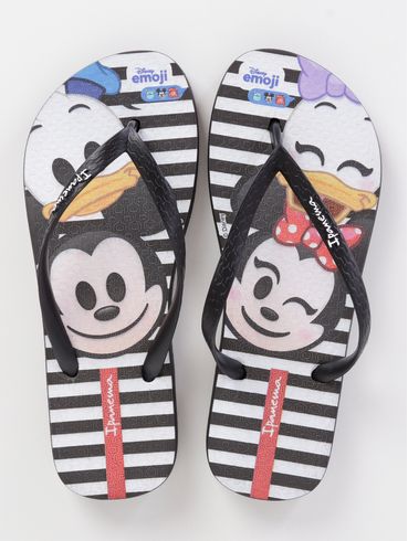 Chinelo Ipanema Disney Feminino Preto/Branco