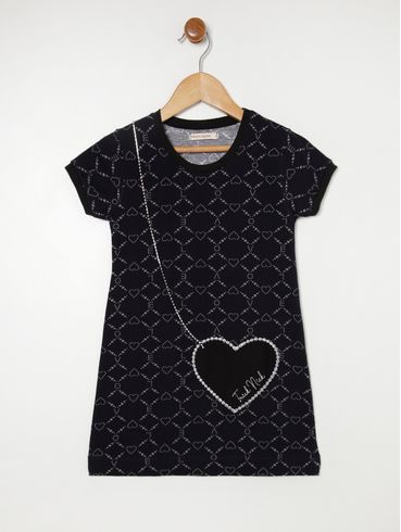 Vestido Infantil Para Menina - Preto