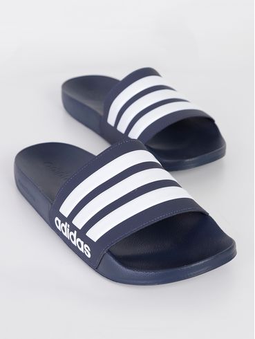 Chinelo Slide Adidas Adillette Masculino Azul Marinho/Branco