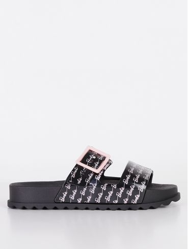 Rasteira Birken Grendene Juvenil Para Menina - Preto/Rosa