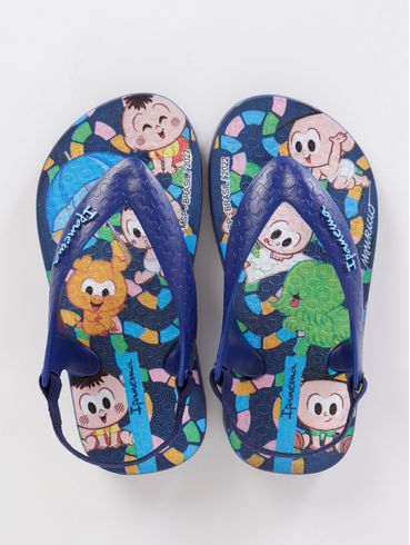 Chinelo Ipanema Turma da Mônica Infantil Para Bebê Azul Marinho