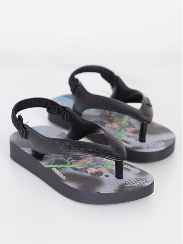 Chinelo Ipanema Max Steel Infantil Para Bebê Menin Preto