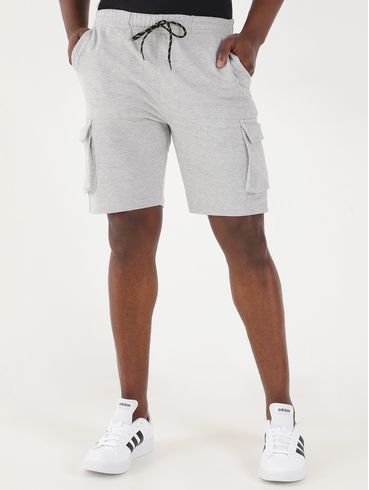 Bermuda Cargo Masculina Cinza