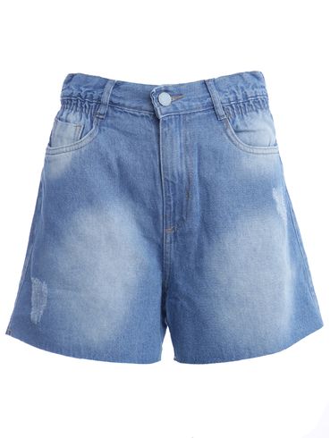 Short Jeans Clochard Feminino AZUL