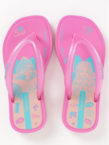 Chinelo Ipanema Infantil Barbie Puffer Day Para M ROSA