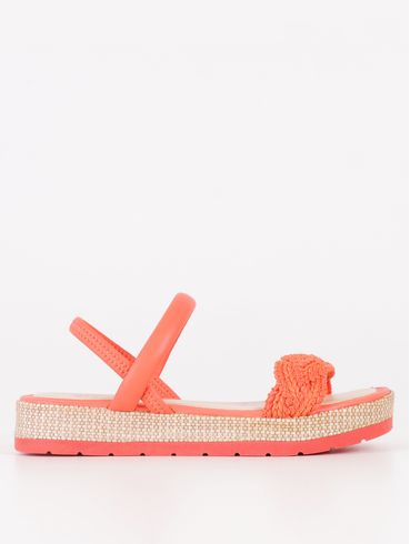 Sandália Flatform Mississipi Feminina Laranja