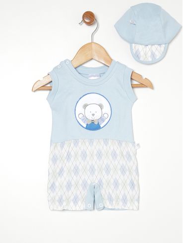 Macacão Infantil Para Bebê- AZUL