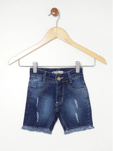 Bermuda Jeans Infantil Para Menino AZUL