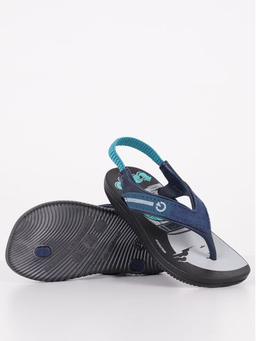 Chinelo Cartago Infantil Para Bebê Menino PRETO/AZUL/CINZA