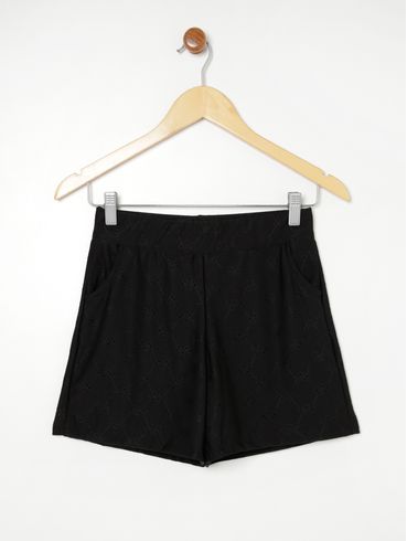 Short Laise Juvenil Para Menina - PRETO