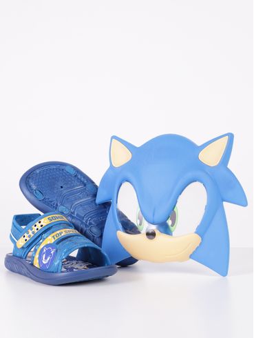 Sandália Grendene Kids Sonic Infantil Para Menino AZUL/AMARELO