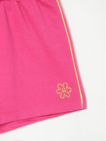 Short Saia Moletinho Infantil Para Menina - PINK