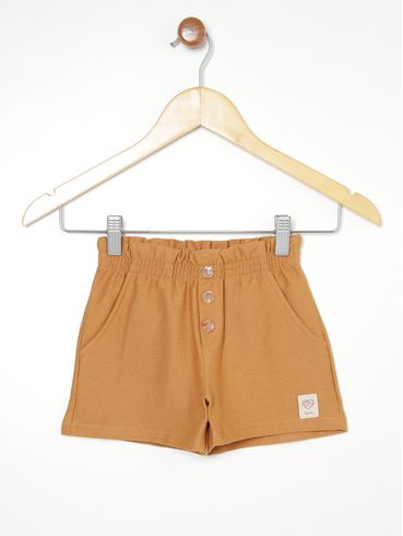 Short Clochard Infantil Para Menina - BEGE