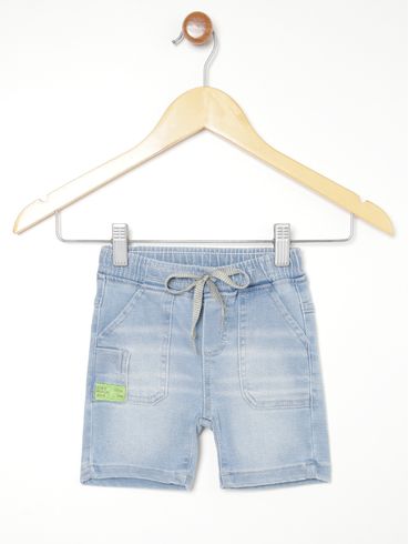 Bermuda Jeans Infantil Para Menino AZUL